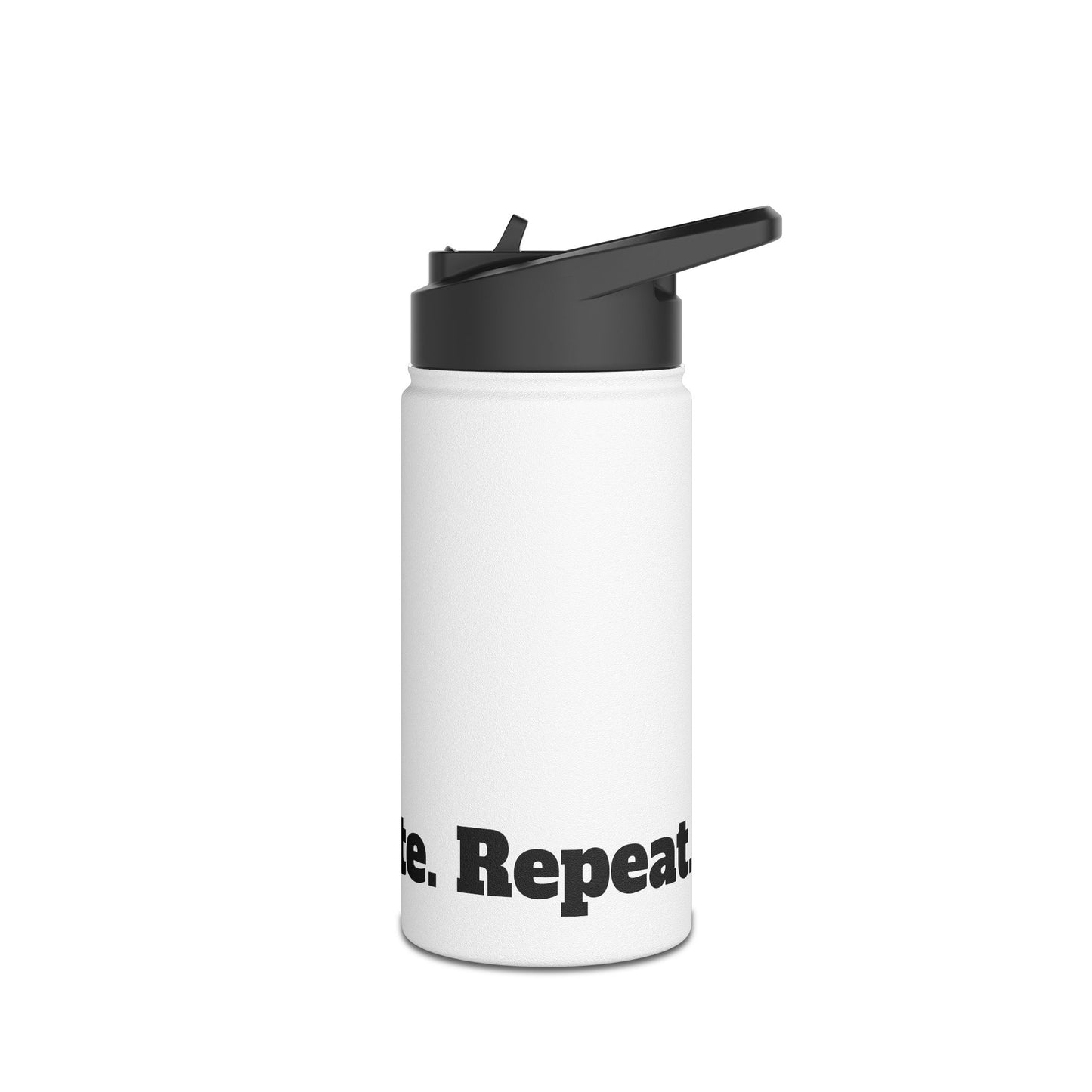 Motivational Stainless Steel Water Bottle - Hidrate. Repeat. & Eat. Pray.