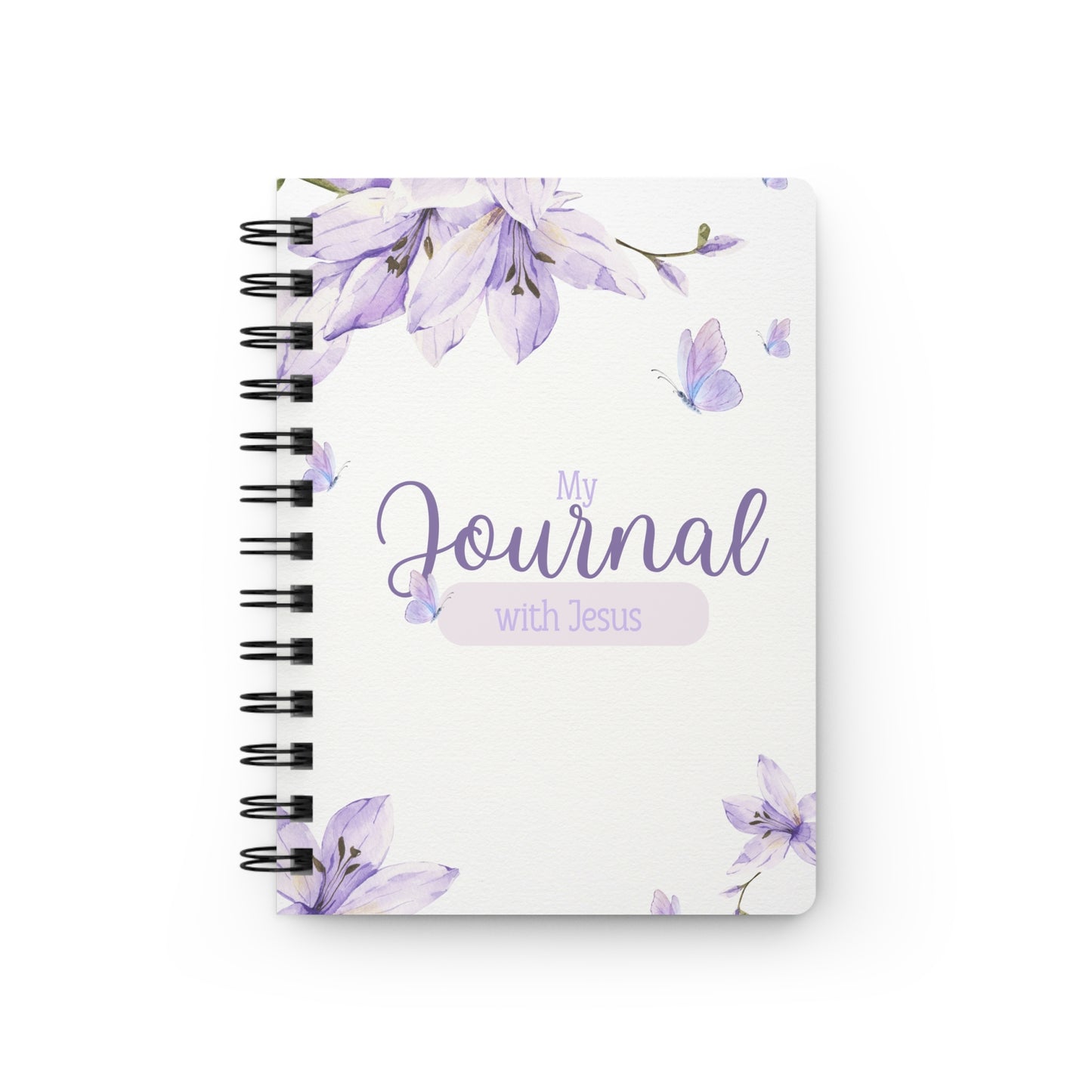 Inspirational Spiral Bound Journal with Floral Design - My Journal with Jesus
